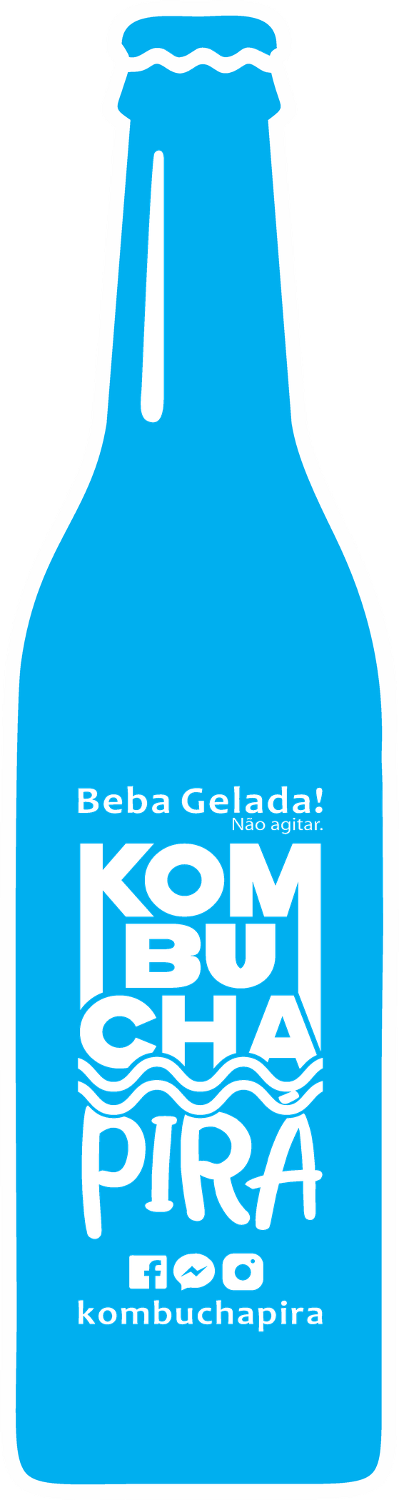 Garrafa de Kombucha Pirá azul