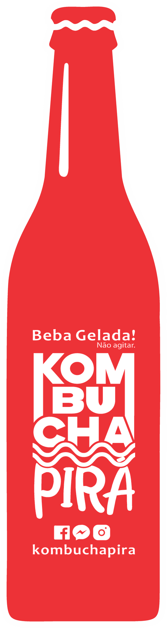 Garrafa de Kombucha Pirá vermelha